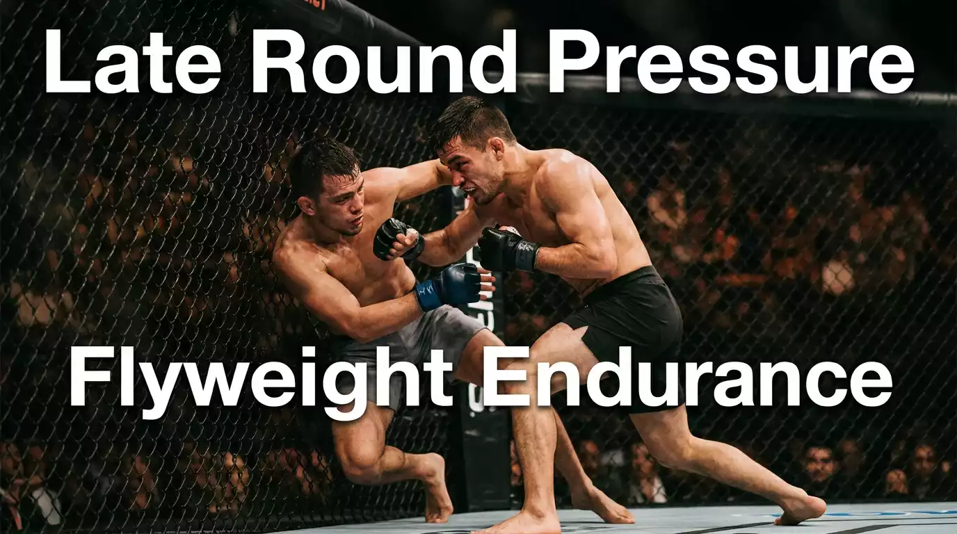 UFC flyweight bout running deep into the third round with both fighters still throwing combinations