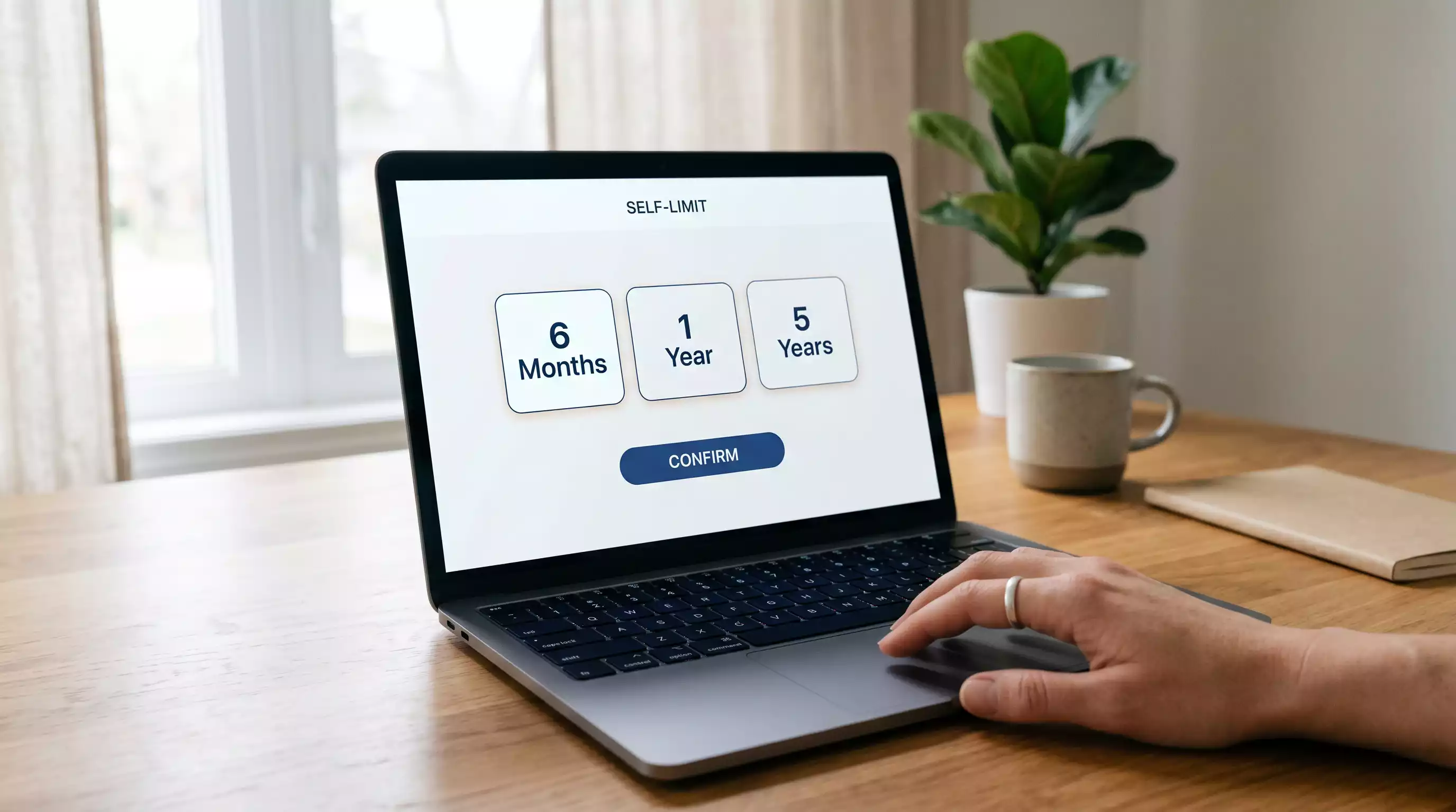 GamStop self-exclusion registration screen for UK UFC bettors choosing an exclusion period