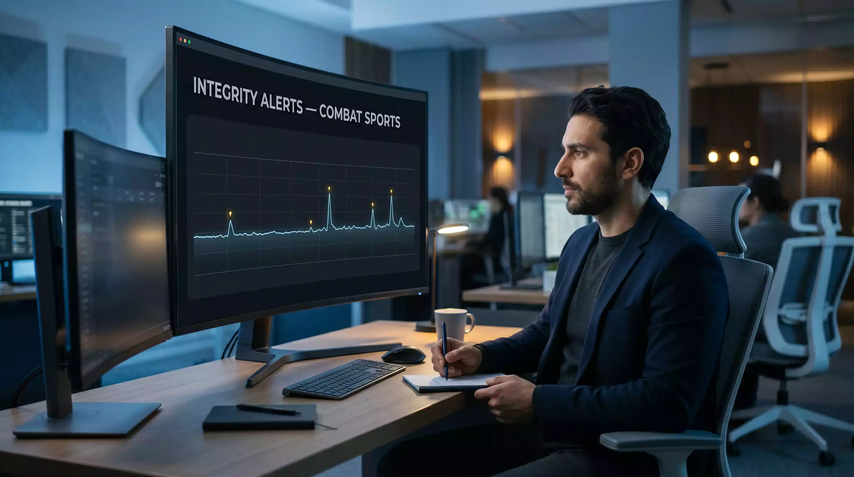 IBIA integrity monitoring dashboard tracking suspicious UFC betting patterns across global markets