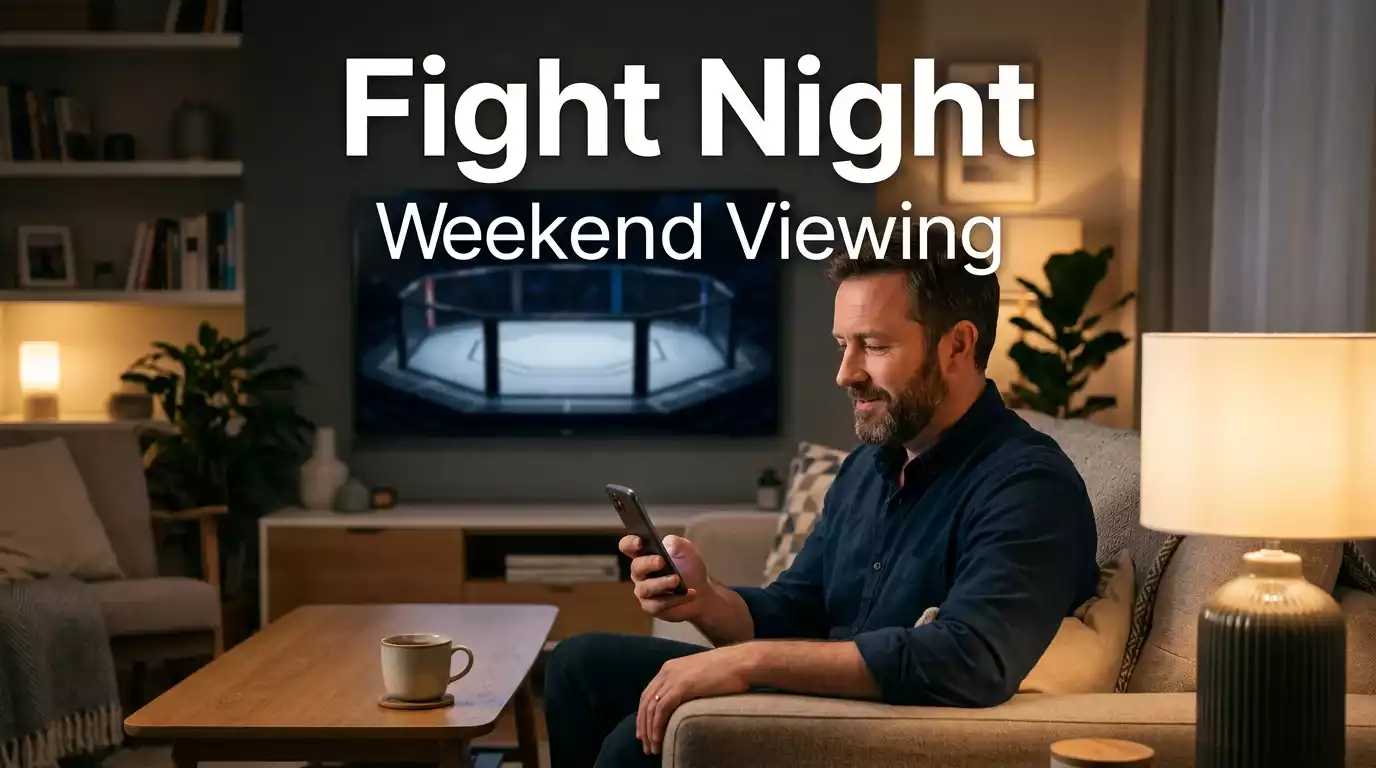 UK bettor using a UFC betting mobile app on fight night with live in-play markets open