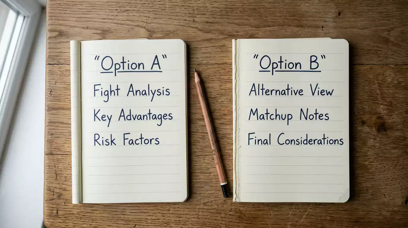 Two open notebooks placed side by side on a wooden table under daylight