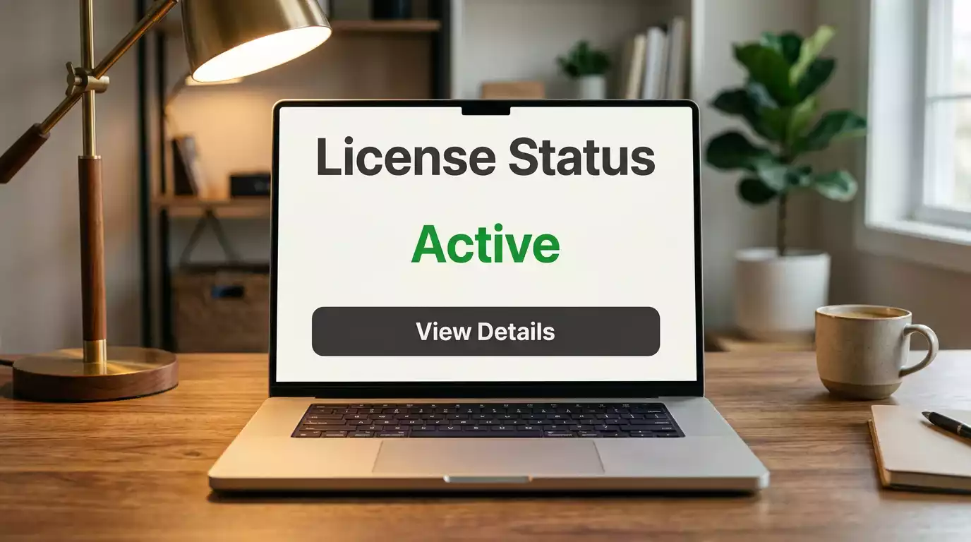 UKGC public register search result panel showing operator details with active status